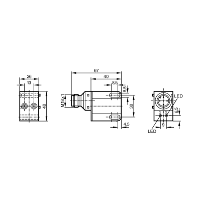IFM Сдвоенный индуктивный датчик для вентильных приводов in0108 IFM Сдвоенный индуктивный датчик для вентильных приводов in0108